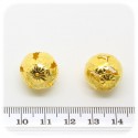 5 PZ - PERLE 16MM ORO - DISTANZIATORI TONDI FILIGRANATI IN METALLO