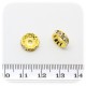 10 PZ - DISTANZIATORE BIGIOTTERIA - DISTANZIALE STRASS 10 MM ORO - CRYSTAL