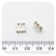 10 PZ - DISTANZIATORE BIGIOTTERIA - DISTANZIALE STRASS 8 MM ARGENTO - CRYSTAL