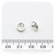 5 PZ - DISTANZIATORE STRASS RONDELLA ARGENTO - DISTANZIALE SEPARATORE METALLO CRYSTAL BIGIOTTERIA