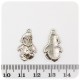 1 PZ - CIONDOLO METALLO BABBO NATALE - PENDENTE METALLO CHARM ARGENTO TIBETANO