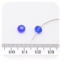 50 PZ - PERLINE VETRO RONDELLA SFACCETTATA 6X4 MM - BLU