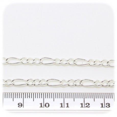 1 MT - CATENA ARGENTO 8X5 MM - CATENELLA METALLO BASE BRACCIALETTO E COLLANA