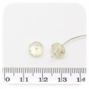 30 PZ - RONDELLE SFACCETTATE AVORIO - PERLINE VETRO 8X6 MM