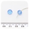 30 PZ - RONDELLE SFACCETTATE CELESTE - PERLINE VETRO 8X6 MM