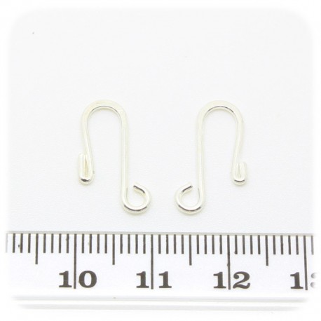 20 PZ - CHIUSURA GANCIO 17 MM - ARGENTO