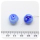 5 PZ - PERLE TONDE BLU - PERLINE VETRO LAMPWORK 14 MM