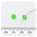 50 PZ - RONDELLE SFACCETTATE VERDE - PERLINE VETRO 6X4 MM