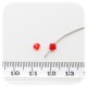 50 PZ - PERLE BICONO ROSSO - PERLINE VETRO SFACCETTATE 4 MM