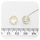 30 PZ - PERLE 10x7 AVORIO - PERLINE VETRO RONDELLA SFACCETTATA CRISTALLO CINESE