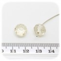 30 PZ - PERLE 10x7 AVORIO - PERLINE VETRO RONDELLA SFACCETTATA CRISTALLO CINESE