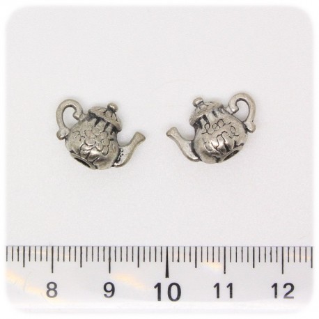 1 PZ - CIONDOLO ARGENTO TIBETANO TEIERA 16 MM - METALLO