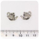 1 PZ - CIONDOLO ARGENTO TIBETANO TEIERA 16 MM - METALLO