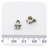 5 PZ -CONNETTORE LINK CILINDRO 7 MM -  METALLO - PER PENDENTE