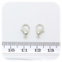 20 PZ - CHIUSURA METALLO 12 MM - MINUTERIA MOSCHETTONE COLLANE E BRACCIALI BIJOUX