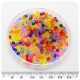 2 PZ - PERLE POIS PLASTICA - PERLINE ACRILICO RONDELLA FORO LARGO MULTICOLORE