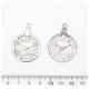 1 PZ - CIONDOLO ARGENTO TIBETANO OROLOGIO 29 MM - METALLO