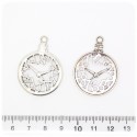 1 PZ - CIONDOLO ARGENTO TIBETANO OROLOGIO 29 MM - METALLO