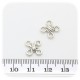 10 PZ -CONNETTORE LINK QUADRATO 10 MM - 4 OCCHIELLI - METALLO