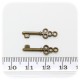 1 PZ - CIONDOLO BRONZO CHIAVE - PENDENTE METALLO CHARM ARGENTO TIBETANO