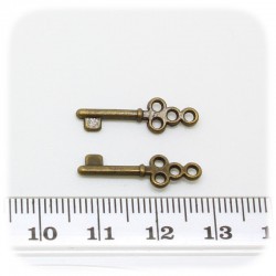 1 PZ - CIONDOLO BRONZO CHIAVE - PENDENTE METALLO CHARM ARGENTO TIBETANO