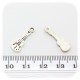 1 PZ - CIONDOLO ARGENTO TIBETANO CHITARRA 7 MM - METALLO