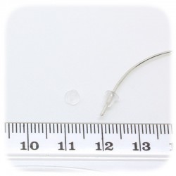 100 PZ - TERMINALE SILICONE - ACCESSORI CHIUSURA ORECCHINI TRASPARENTE