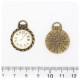 1 PZ - CIONDOLO ARGENTO TIBETANO OROLOGIO 29 MM - BRONZO
