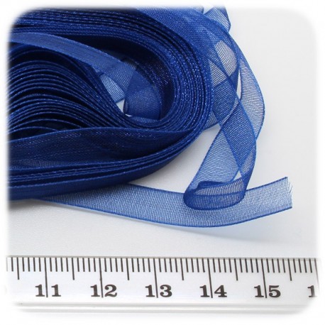 5 MT - NASTRO ORGANZA 6 MM - BLU