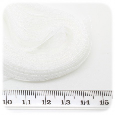 5 MT - NASTRO ORGANZA 6 MM - BIANCO