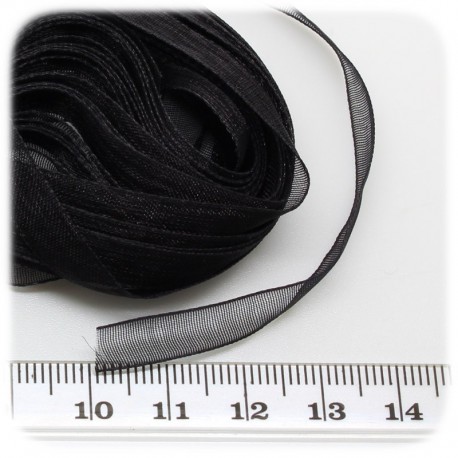 5 MT - NASTRO ORGANZA 6 MM - NERO