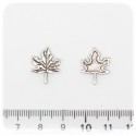 1 PZ - CIONDOLO METALLO FOGLIA - PENDENTE CHARM ARGENTO TIBETANO