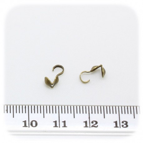 50 PZ - CALOTTA ARGENTO - TERMINALE COPRI NODO METALLO 3 MM