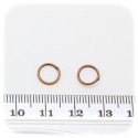 100 PZ - ANELLINI RAME 8 MM - MINUTERIA ANELLI APRIBILI TONDI BIGIOTTERIA