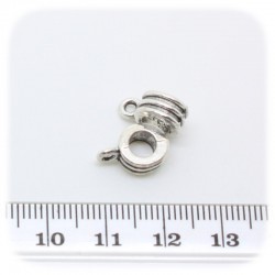 10 PZ -CONNETTORE LINK PASTIGLIA 8 MM -  METALLO - PER PENDENTE