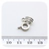 10 PZ -CONNETTORE LINK PASTIGLIA 8 MM -  METALLO - PER PENDENTE