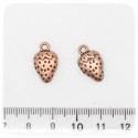 1 PZ - CIONDOLO RAME FRAGOLA - PENDENTE METALLO CHARM ARGENTO TIBETANO