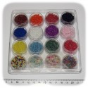 KIT BOX PERLINE INDIANE VETRO CONTERIA - IDEA REGALO - MULTICOLORE