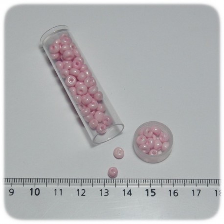 PERLINE INDIANE VETRO CONTERIA 6/0 OPACHE - ROSA