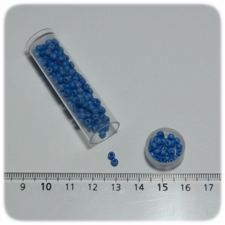 PERLINE INDIANE VETRO CONTERIA 8/0 OPACHE - AZZURRO