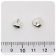 10 PZ - CIONDOLO CAMPANELLINO METALLO 9 MM - ARGENTO
