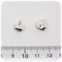 10 PZ - CIONDOLO CAMPANELLINO METALLO 9 MM - ARGENTO