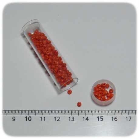 PERLINE INDIANE VETRO CONTERIA 8/0 OPACHE - ARANCIONE