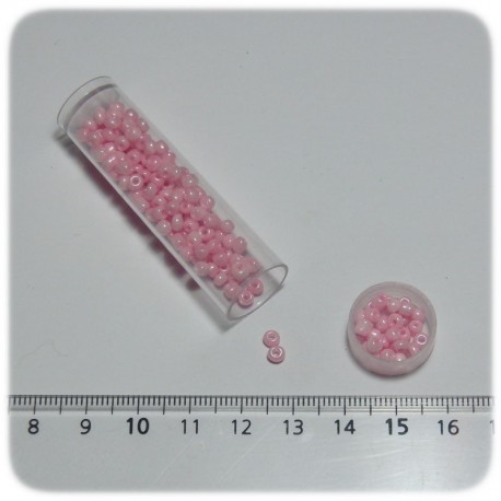 PERLINE INDIANE VETRO CONTERIA 8/0 OPACHE - ROSA