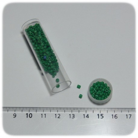 PERLINE INDIANE VETRO CONTERIA 12/0 OPACHE - VERDE