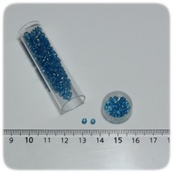 PERLINE INDIANE VETRO CONTERIA 8/0 SILVER LINED - AZZURRO