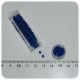 PERLINE INDIANE VETRO CONTERIA 8/0 SILVER LINED - BLU
