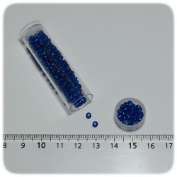 PERLINE INDIANE VETRO CONTERIA 8/0 SILVER LINED - BLU