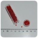 PERLINE INDIANE VETRO CONTERIA 8/0 SILVER LINED - ROSSO