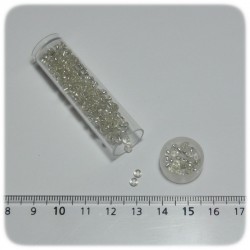 PERLINE INDIANE VETRO CONTERIA 8/0 SILVER LINED - TRASPARENTE